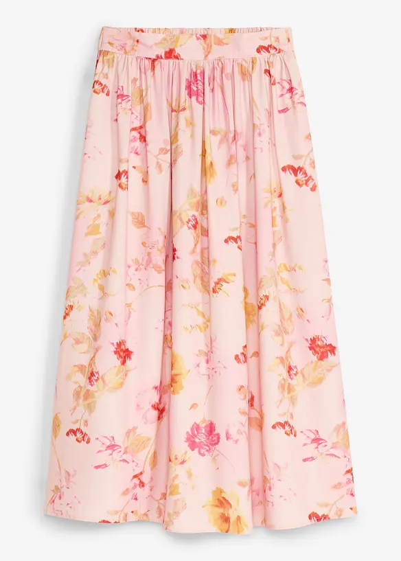 Jupe longue en cr&ecirc;pe l&eacute;ger, bonprix