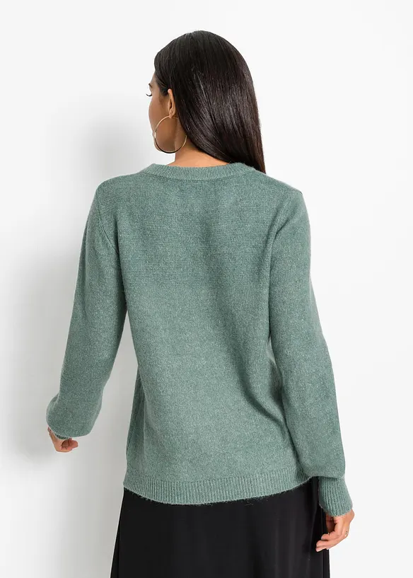 Pull &agrave; manches ballon, bonprix