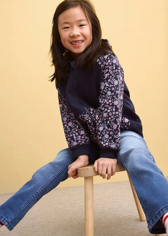Kapuzen-Sweatjacke aus reiner Bio-Baumwolle, bonprix