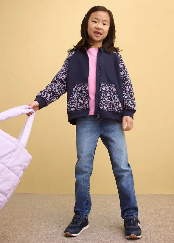 Kapuzen-Sweatjacke aus reiner Bio-Baumwolle, bonprix