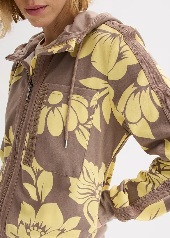 Sweatjacke mit Baumwolle, bonprix