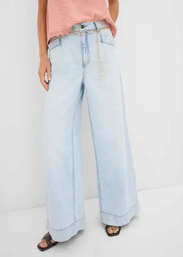 Jean large taille haute, bonprix