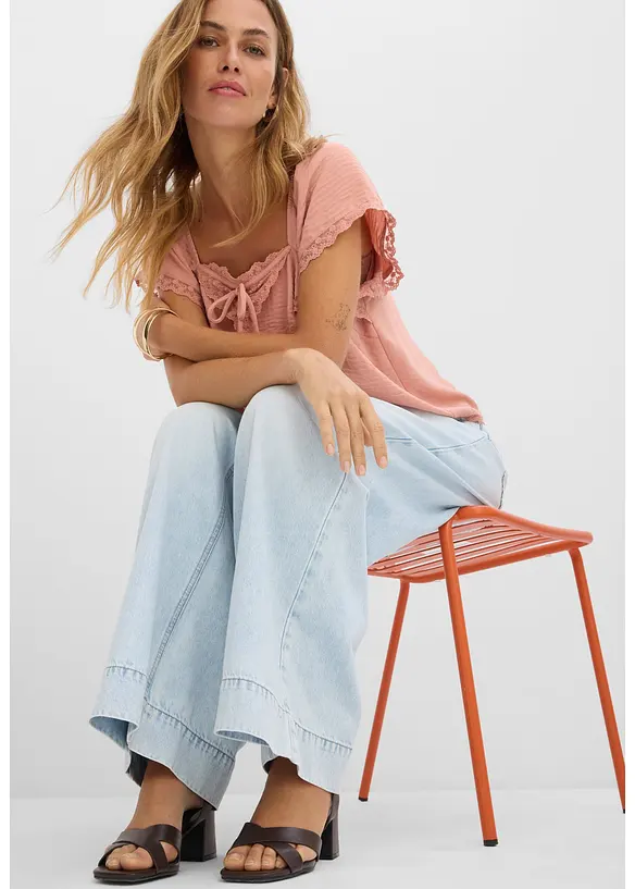 Jean large taille haute, bonprix