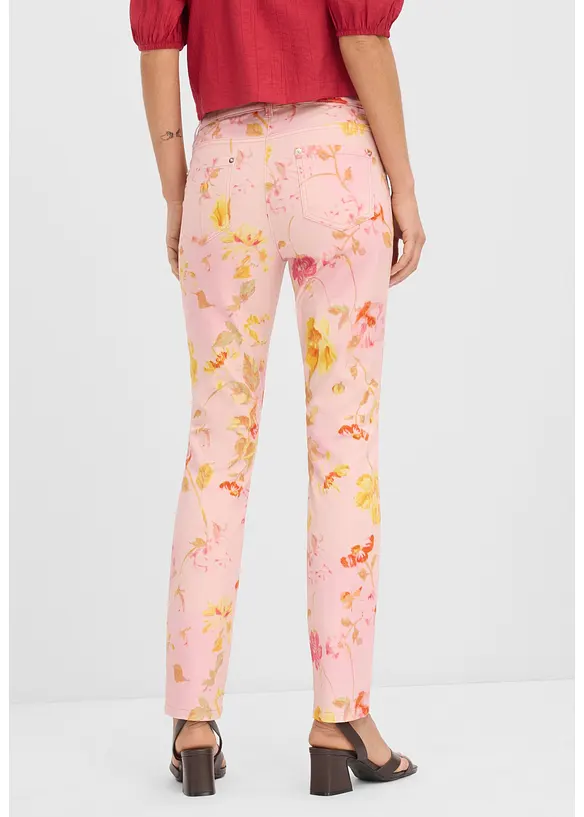 Pantalon extensible &agrave; imprim&eacute; floral, bonprix
