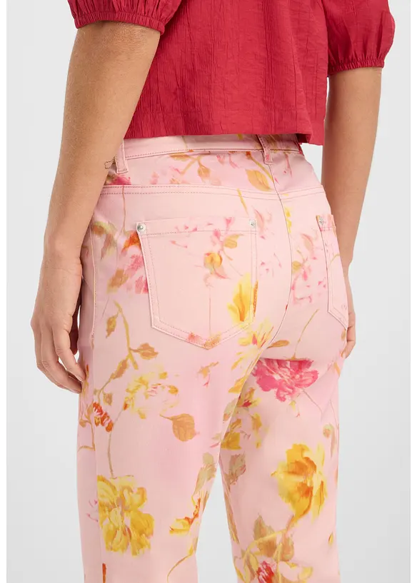 Pantalon extensible &agrave; imprim&eacute; floral, bonprix