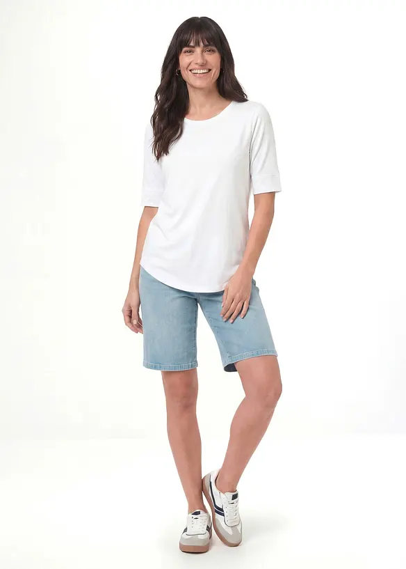 T-shirt long et doux en viscose, bonprix