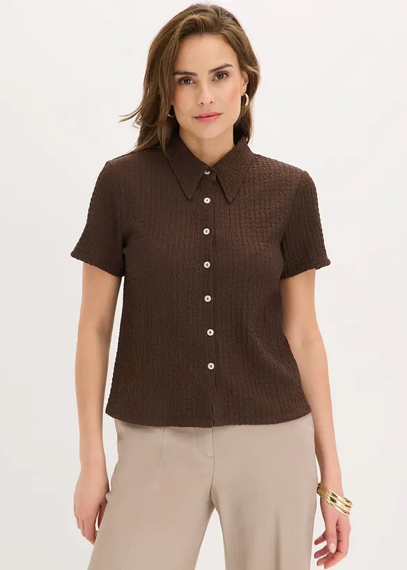 Chemisier en jersey textur&eacute;, bonprix