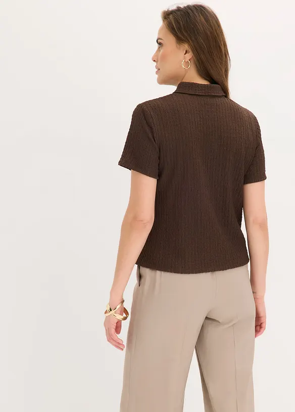 Chemisier en jersey textur&eacute;, bonprix