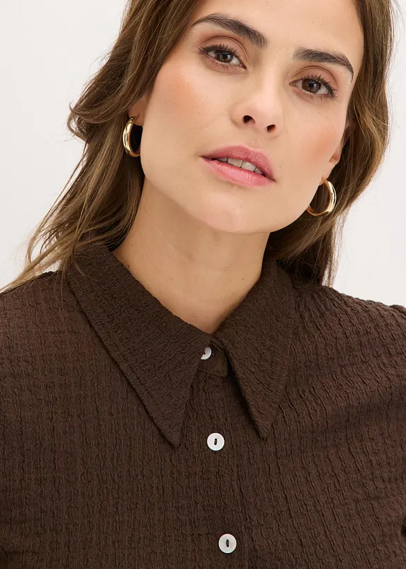 Chemisier en jersey textur&eacute;, bonprix