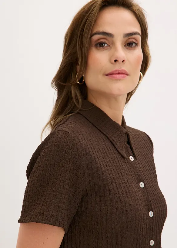 Chemisier en jersey textur&eacute;, bonprix