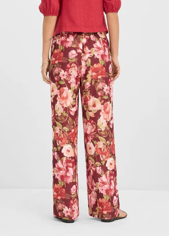 Pantalon large &agrave; pinces, bonprix