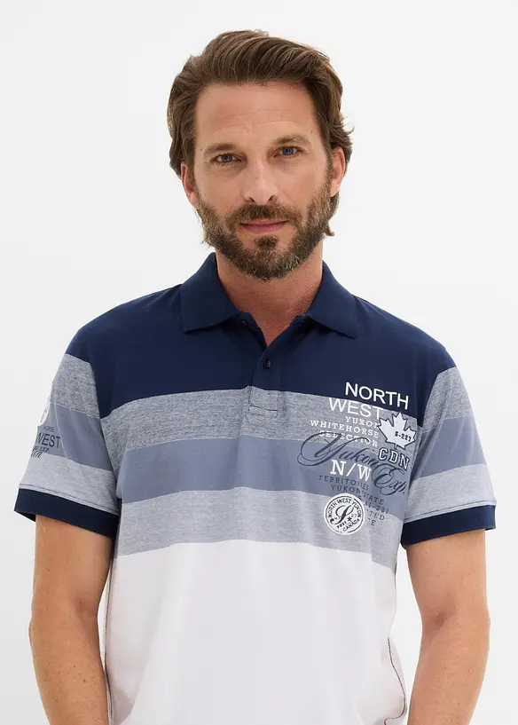 Jersey Poloshirt, Kurzarm aus reiner Bio-Baumwolle, bonprix