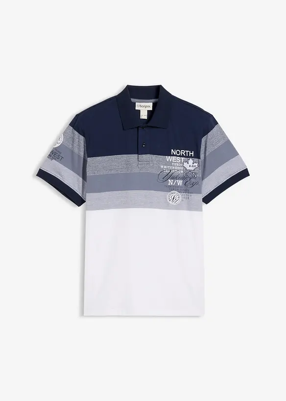 Jersey Poloshirt, Kurzarm aus reiner Bio-Baumwolle, bonprix