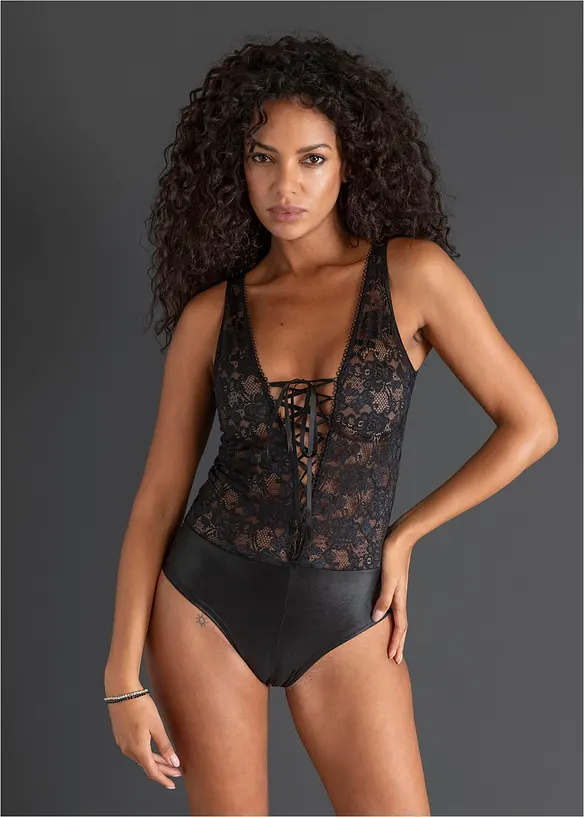 Body ouvert mit Wetlook, bonprix