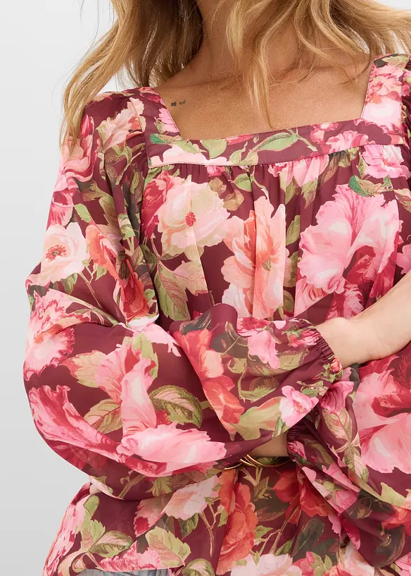Blouse &agrave; base effet boule, bonprix