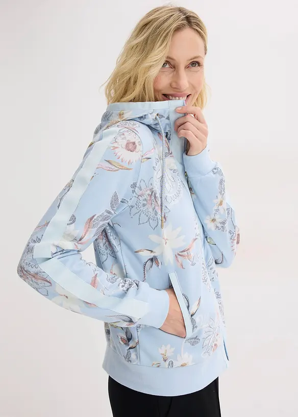 Sweat zipp&eacute; &agrave; imprim&eacute;, bonprix