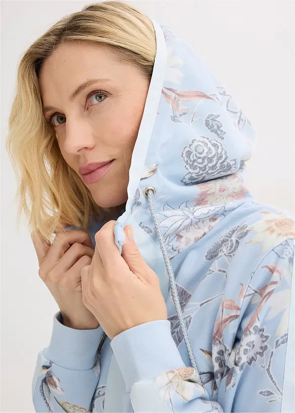 Sweat zipp&eacute; &agrave; imprim&eacute;, bonprix