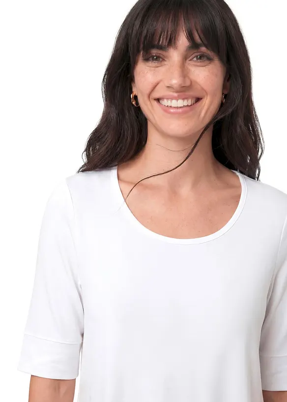 T-shirt long et doux en viscose, bonprix