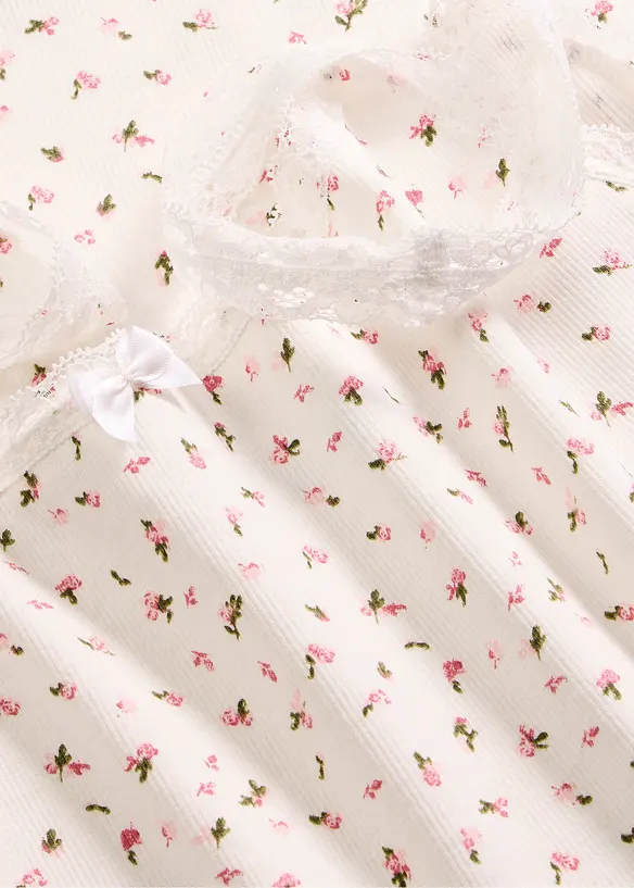 Chemise de nuit en mati&egrave;re c&ocirc;tel&eacute;e, bonprix