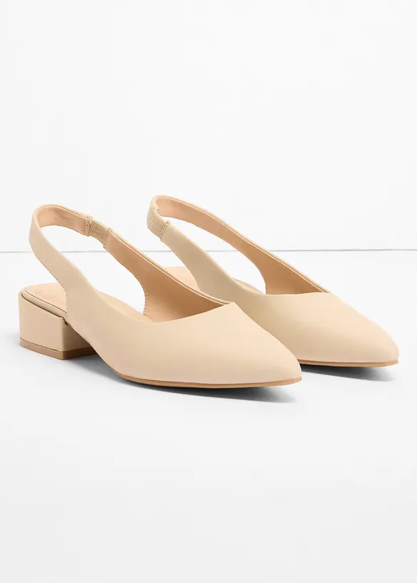 Escarpins slingback &agrave; talon plat, bonprix