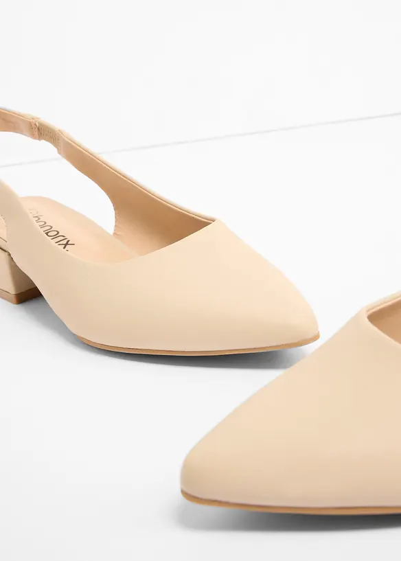 Escarpins slingback &agrave; talon plat, bonprix