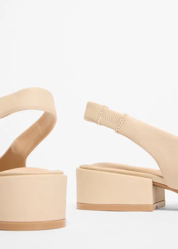 Escarpins slingback &agrave; talon plat, bonprix