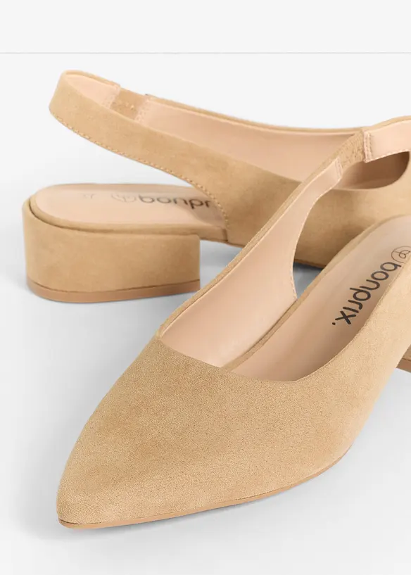 Escarpins slingback &agrave; talon plat, bonprix