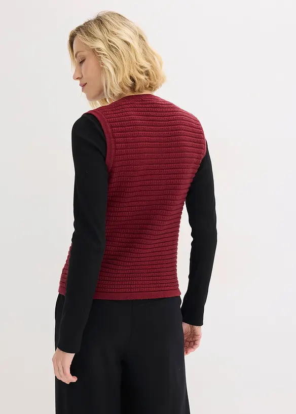 Gilet sans manches en maille, bonprix