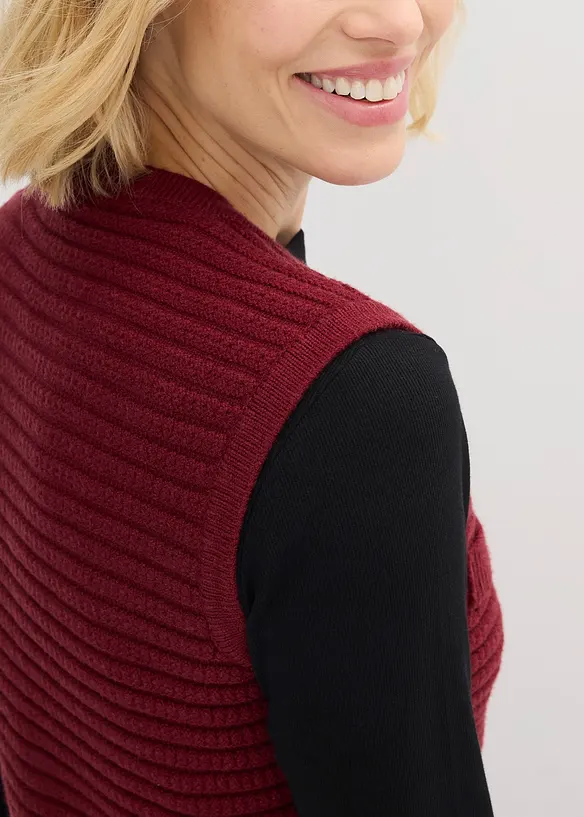 Gilet sans manches en maille, bonprix
