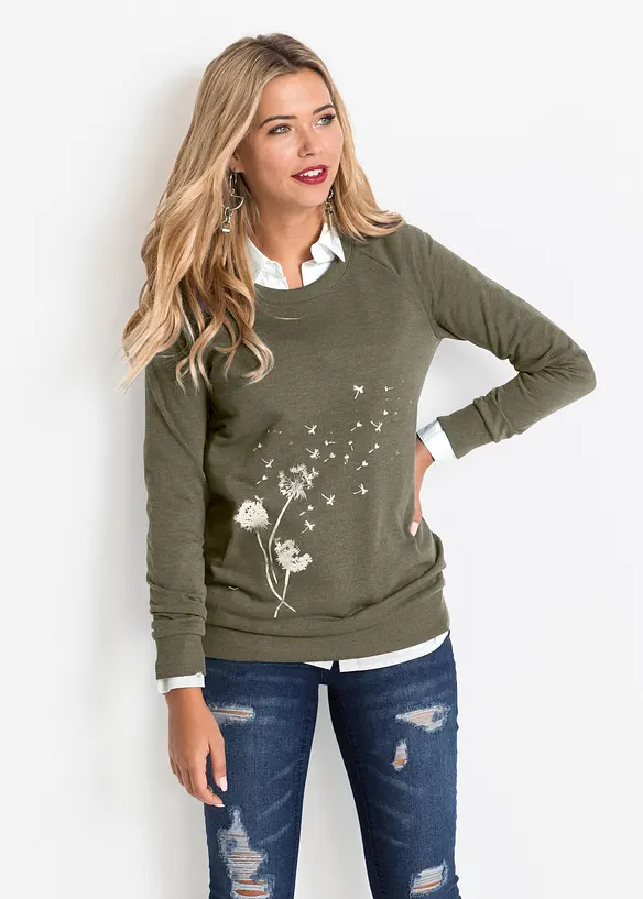 Sweatshirt aus Baumwoll-Mix, bonprix