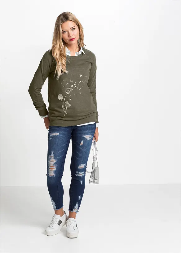 Sweatshirt aus Baumwoll-Mix, bonprix