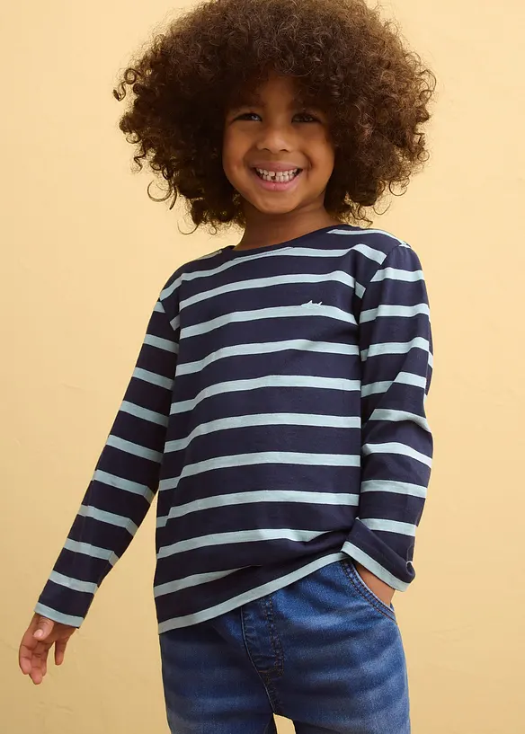 Langarmshirt aus reiner Bio-Baumwolle (2er Pack), bonprix