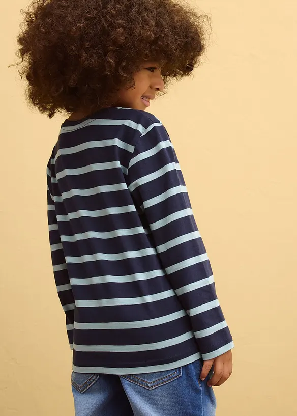 Langarmshirt aus reiner Bio-Baumwolle (2er Pack), bonprix