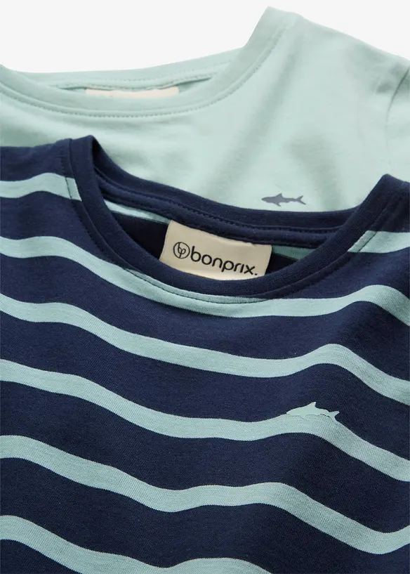 Langarmshirt aus reiner Bio-Baumwolle (2er Pack), bonprix