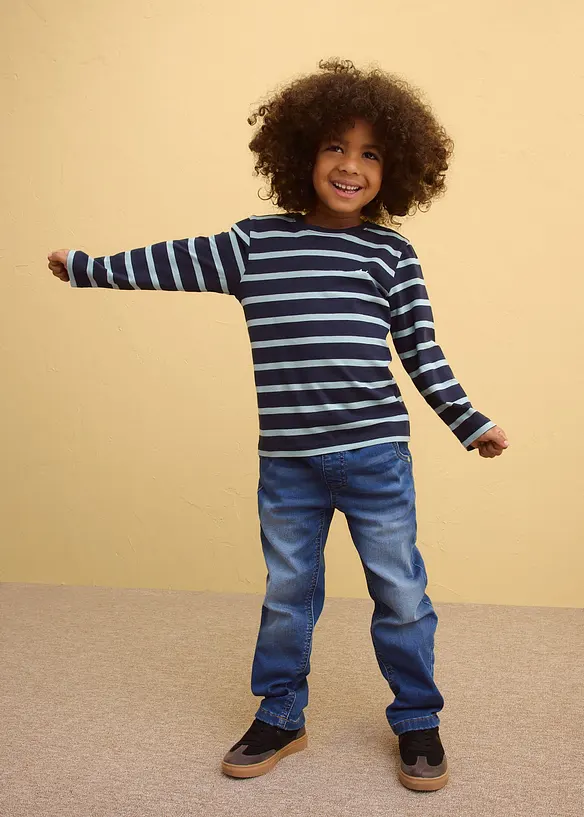 Langarmshirt aus reiner Bio-Baumwolle (2er Pack), bonprix