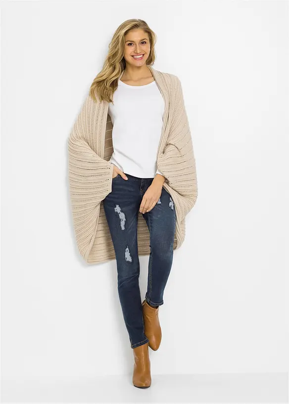 Poncho en fine maille, bonprix