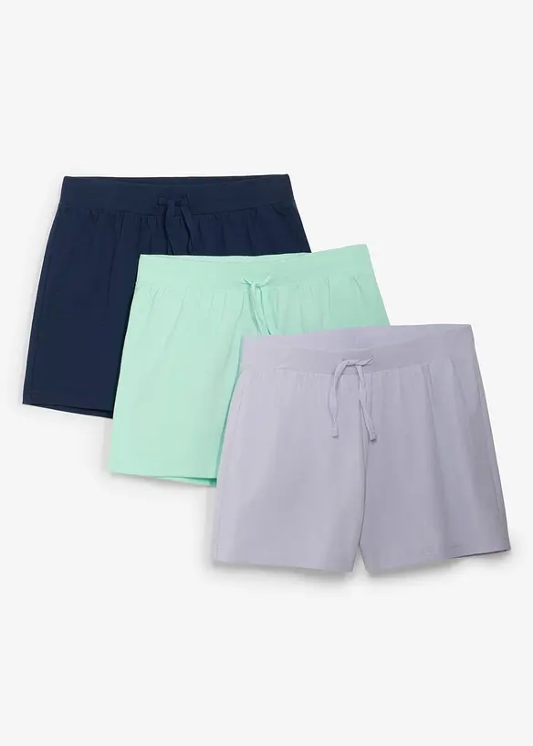 Jersey-Shorts (3er Pack) aus reiner Bio-Baumwolle, bonprix