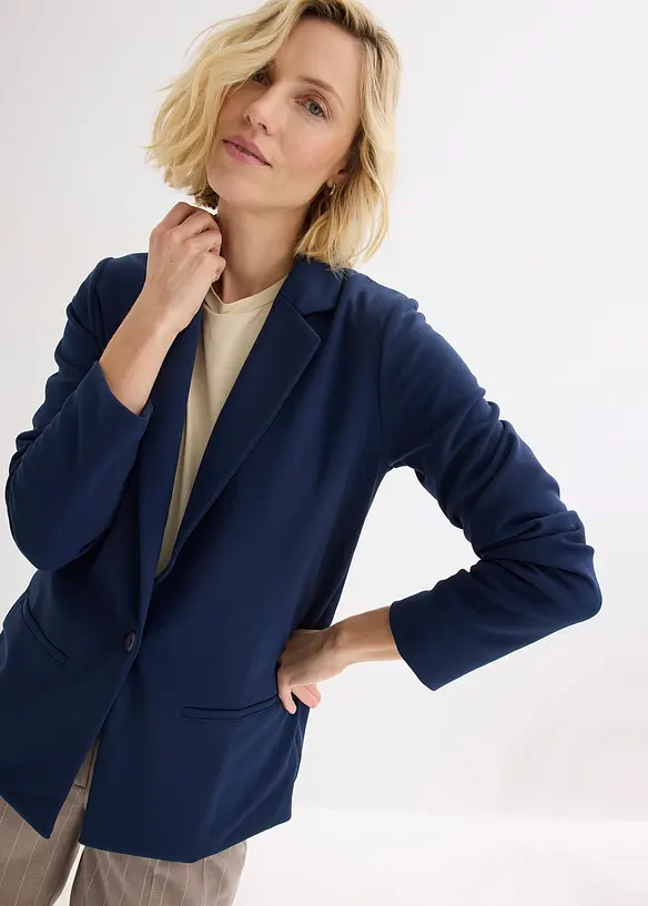 Blazer en jersey cr&ecirc;pe, bonprix