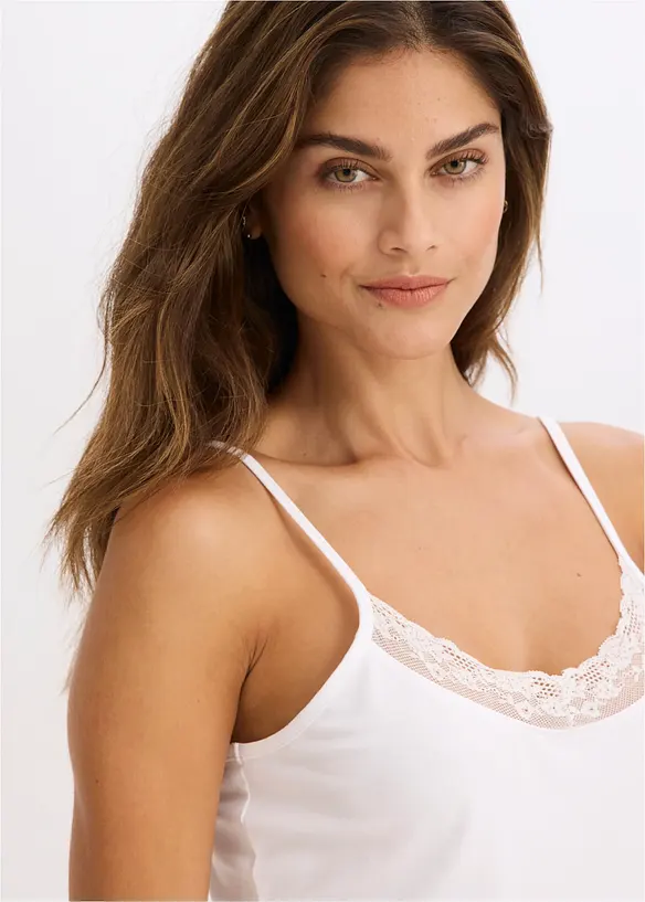 Lot de 2 caracos avec dentelle, bonprix