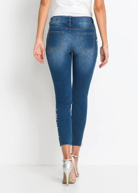 Jean skinny taille mi-haute, cropped, bonprix