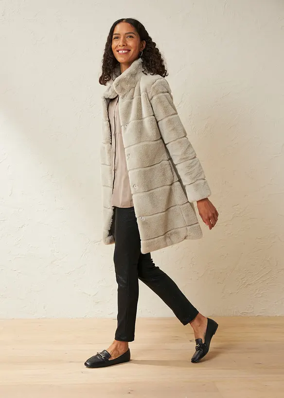 Manteau en tissu peluche, bonprix