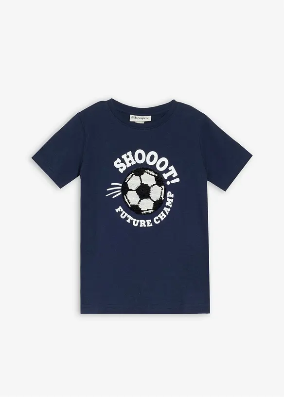 T-Shirt mit Wendepailletten aus reiner Bio-Baumwolle, bonprix