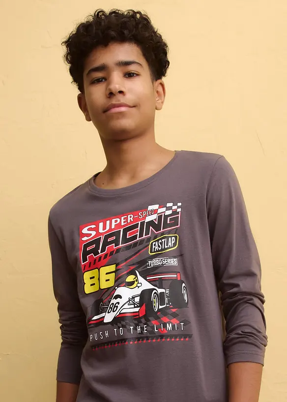 T-shirt manches longues 100% coton, bonprix