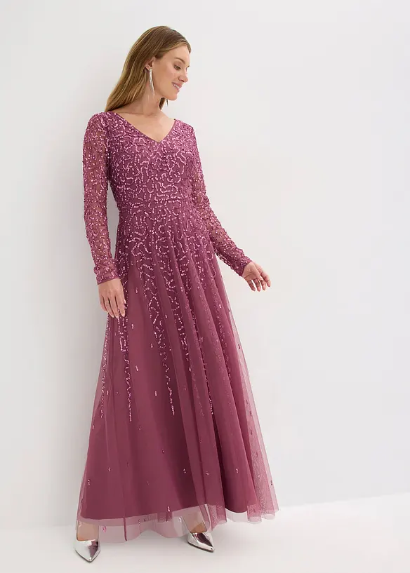 Robe de soir&eacute;e &agrave; sequins, bonprix