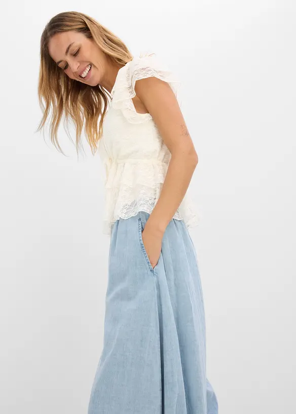 Pantalon sarouel l&eacute;ger, bonprix