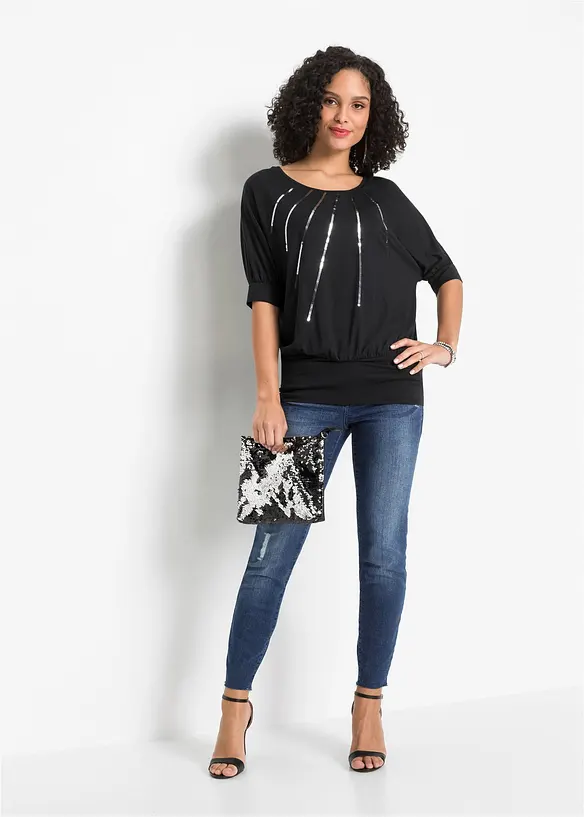 T-shirt fluide en viscose extensible, bonprix