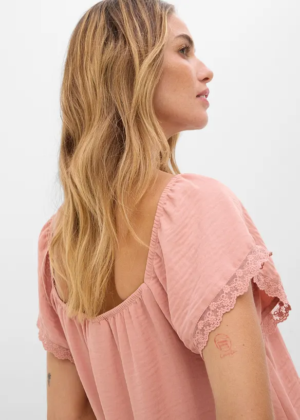 Top blouse en cr&ecirc;pe l&eacute;g&egrave;re, bonprix