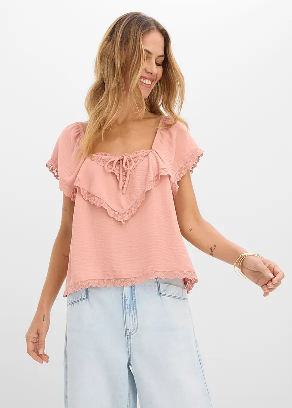 Top blouse en cr&ecirc;pe l&eacute;g&egrave;re, bonprix