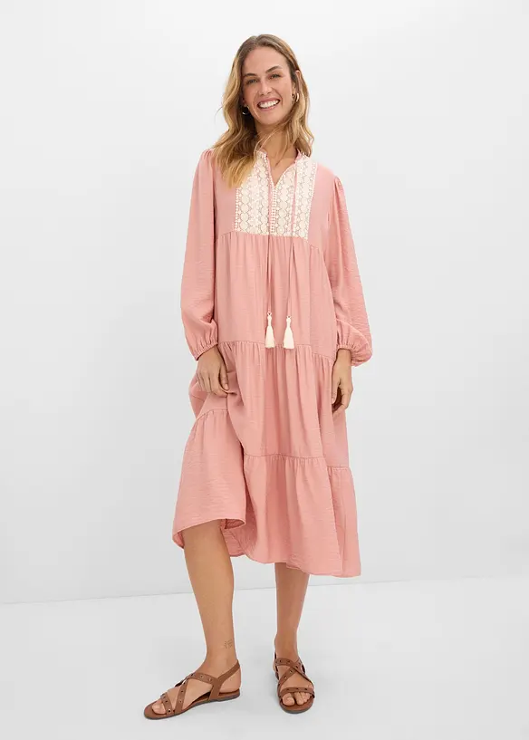 Robe midi douce, bonprix