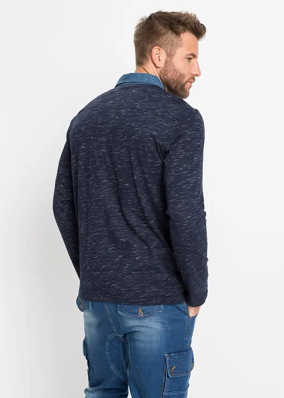 Polo manches longues 100% coton, bonprix